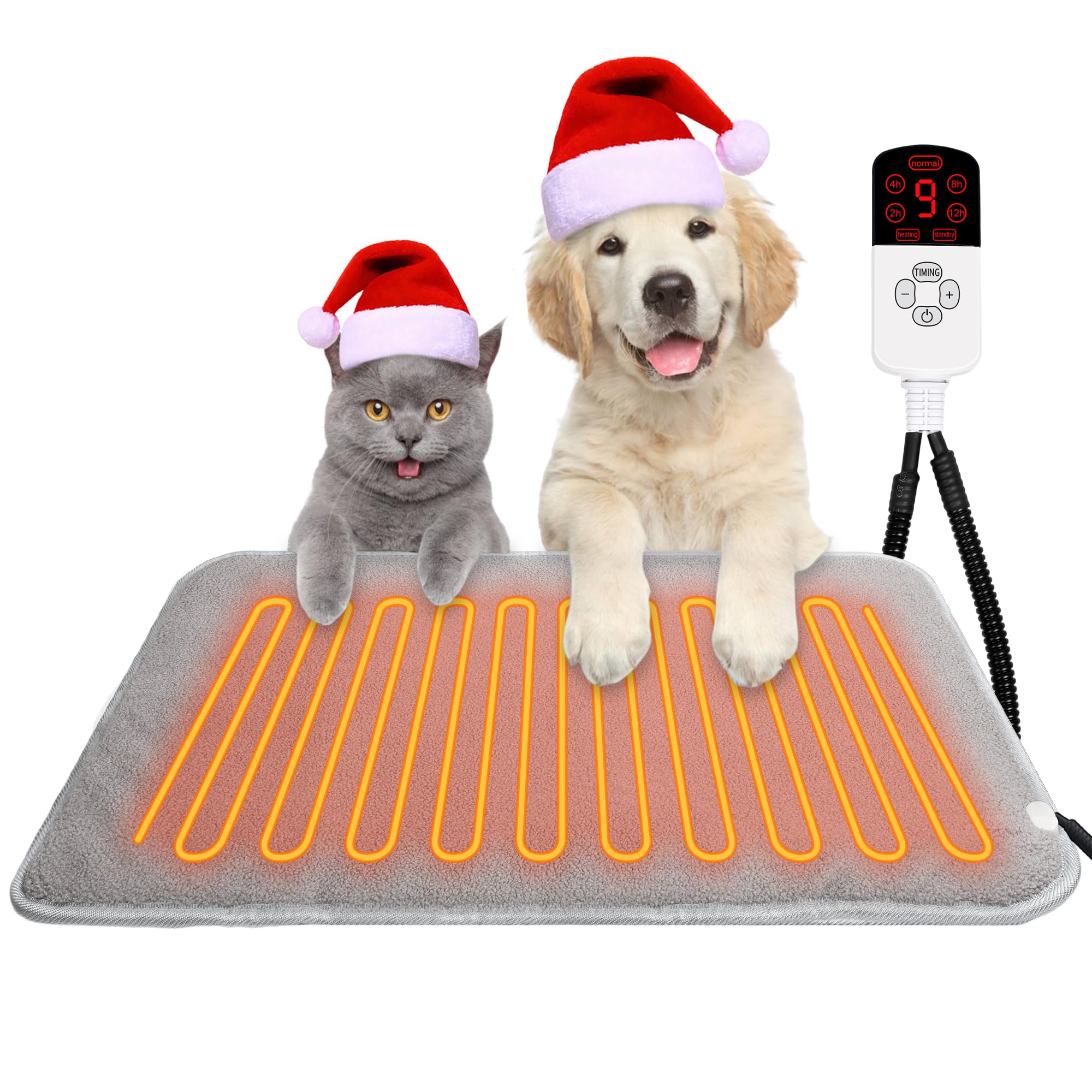 TEOV Haustier Heizkissen für Katzen Hunde 60 x 90CM, 20°C-55