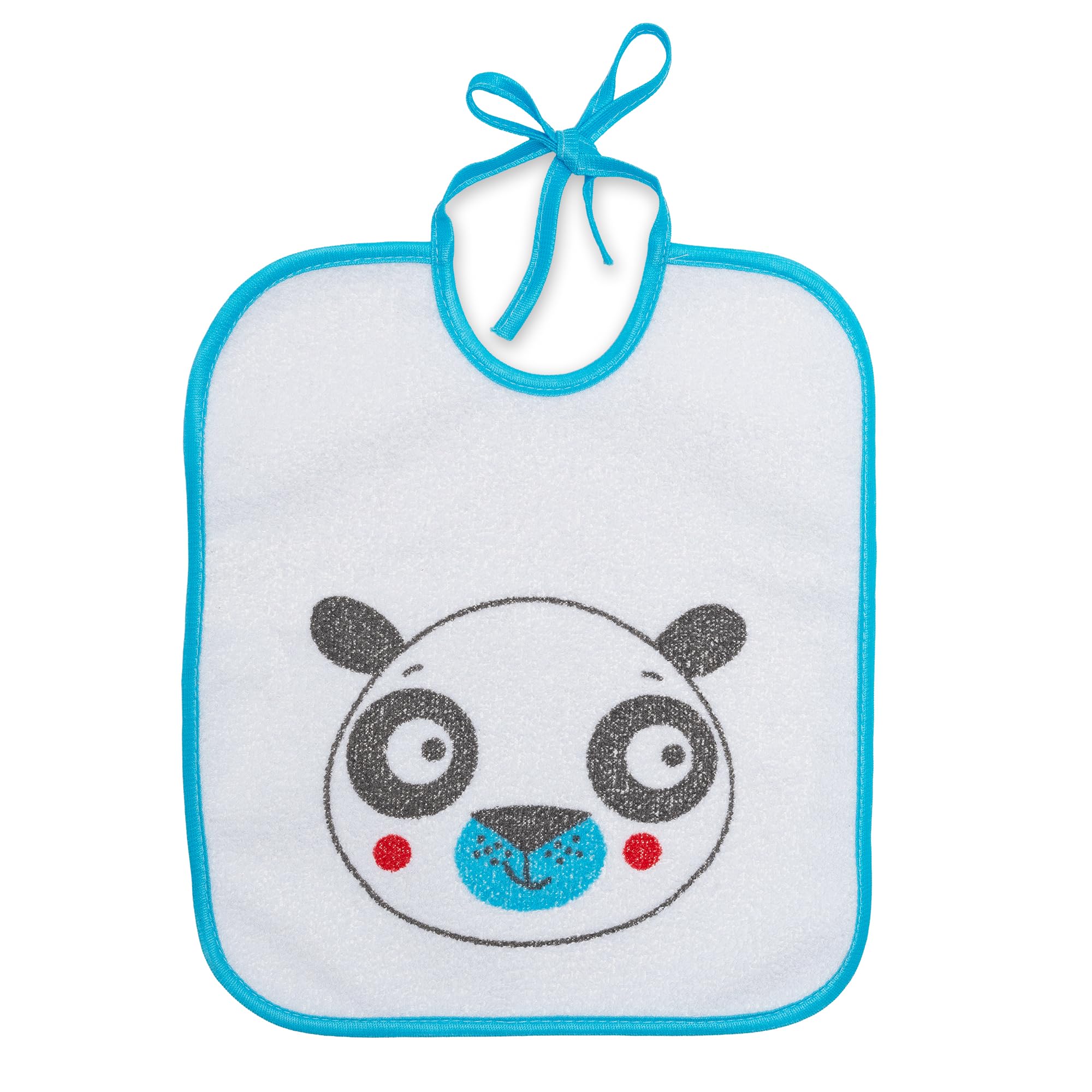 Bavaglini Impermeabili 73% Cotone 27% Poliestere Confezione da 7 23x27 cm per Bambini 6-18 Mesi