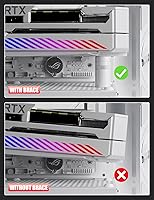 Vista 3 de upHere Soporte de GPU, Soporte de GPU para Tarjeta Gráfica, Soporte de Hundimiento para Tarjeta de Video, Soporte de GPU, Blanco, S (26mm-50mm)