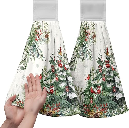 Miniatura 48 de America Stars - Juego de 2 toallas de cocina azules con lazo para colgar, patrióticas para colgar el 4 de julio, juego de 2 toallas de mano