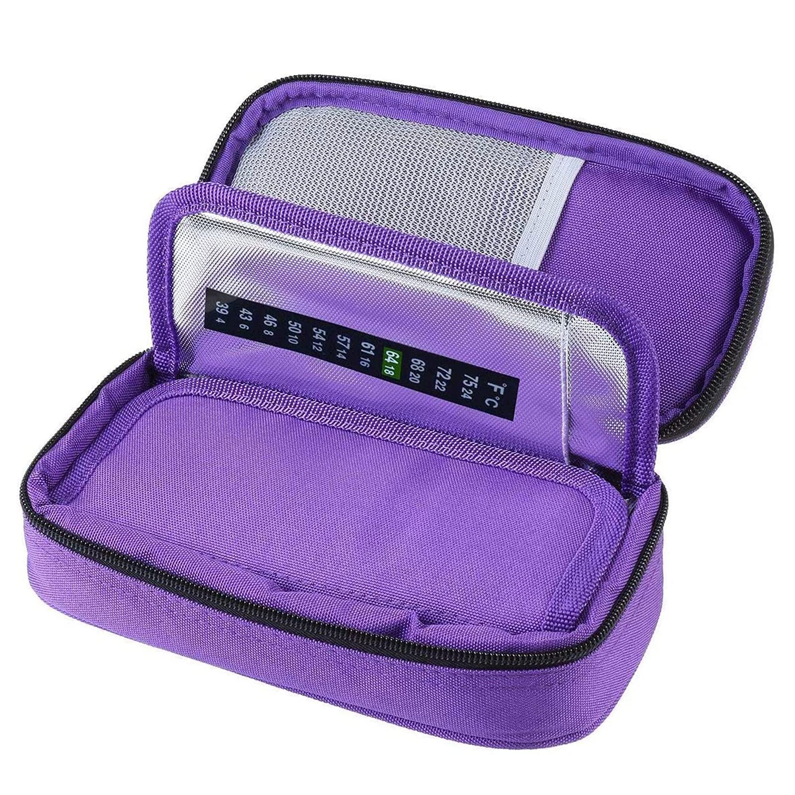Insulin Cooler Case, Portable Insulin Travel Cooler Bag, Dual Layer Insulin Cooler Travel Case Bag Wet Dry Separation Diabetes Medication
