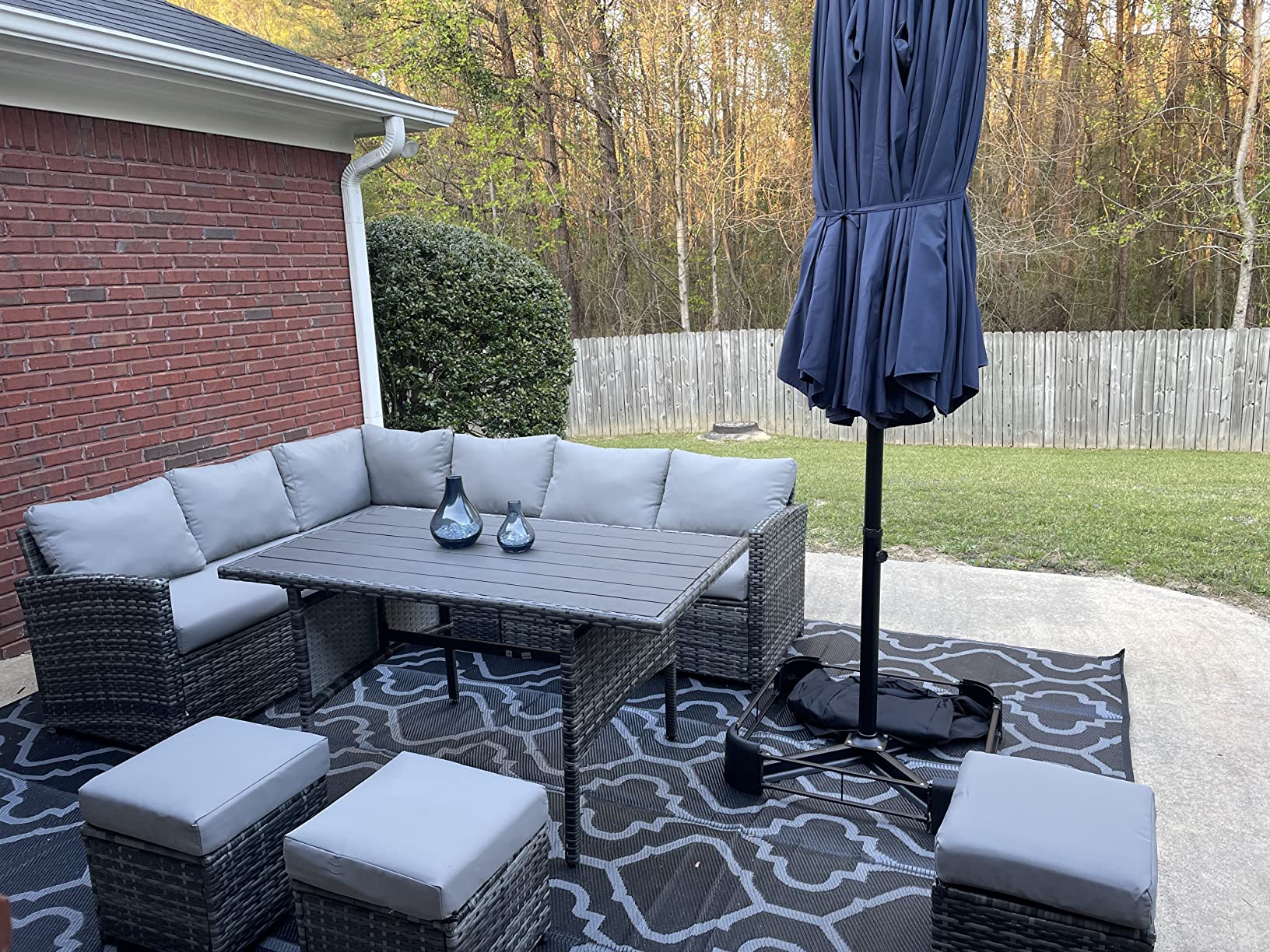 55/mo Finance AECOJOY Patio Furniture Set, 7 Pieces Outdoor Patio