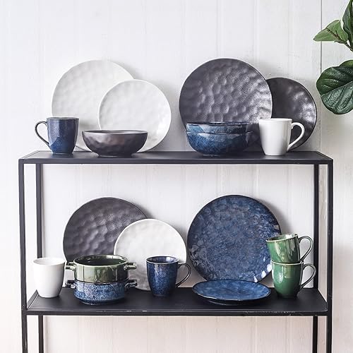 Miniatura 7 de vicrays Juego de 6 cuencos de cerámica para pasta, cuencos de sopa de 32 onzas, cuencos grandes para ensalada, resistentes a las astillas, aptos