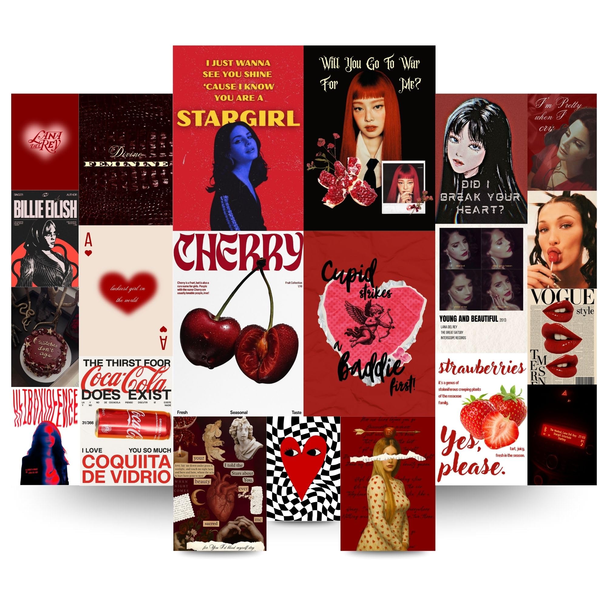 Lana Del Rey Cherry Coke Wall Collage - 21 Posters + Adhesive -1