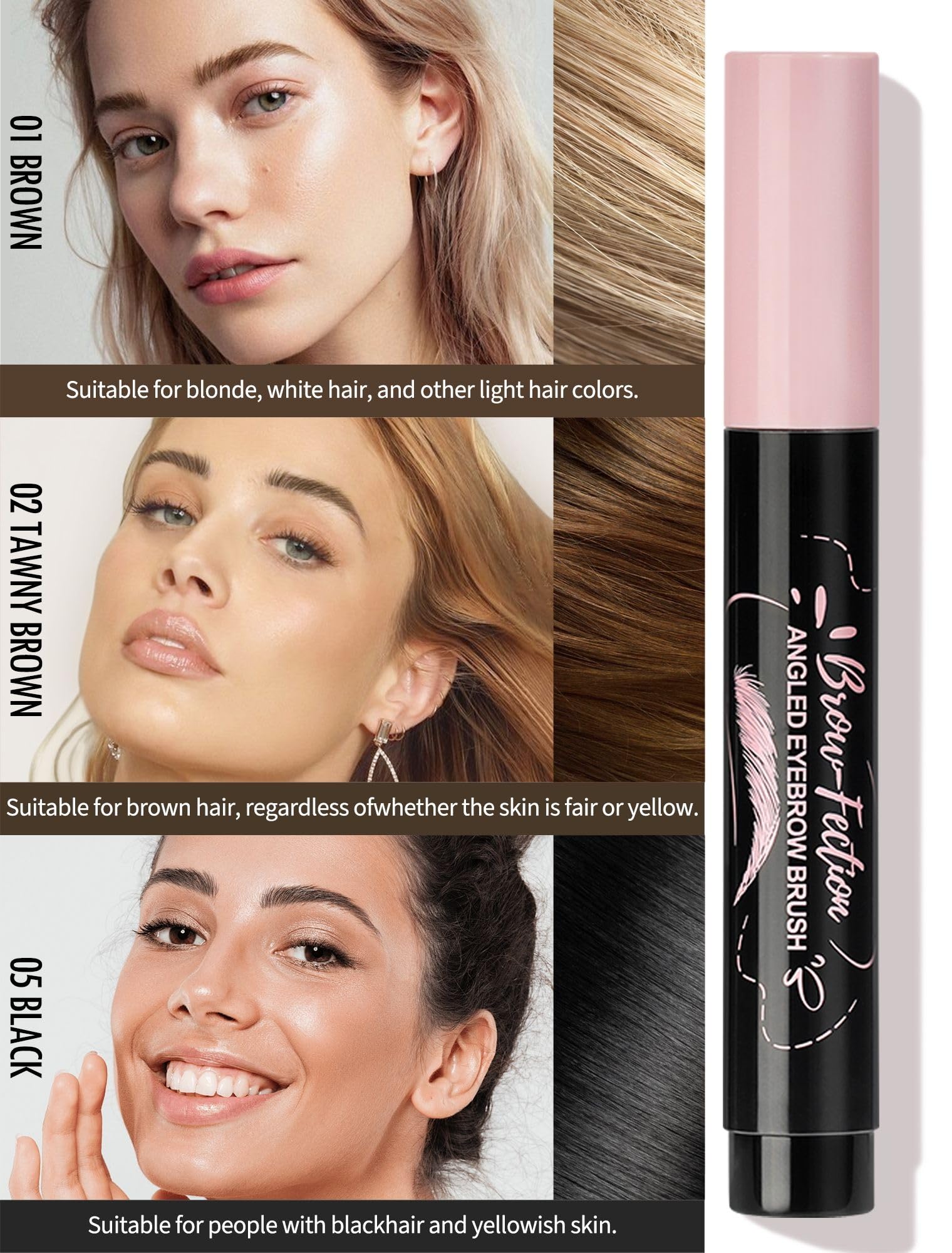 Matita Sopracciglia Microblading- Facile da Usare,matita sopracciglia, Effetto Ultra Naturale,Matita Sopracciglia, Durata Lunga, Siccità Rapida e No Transfer (02 taupe)