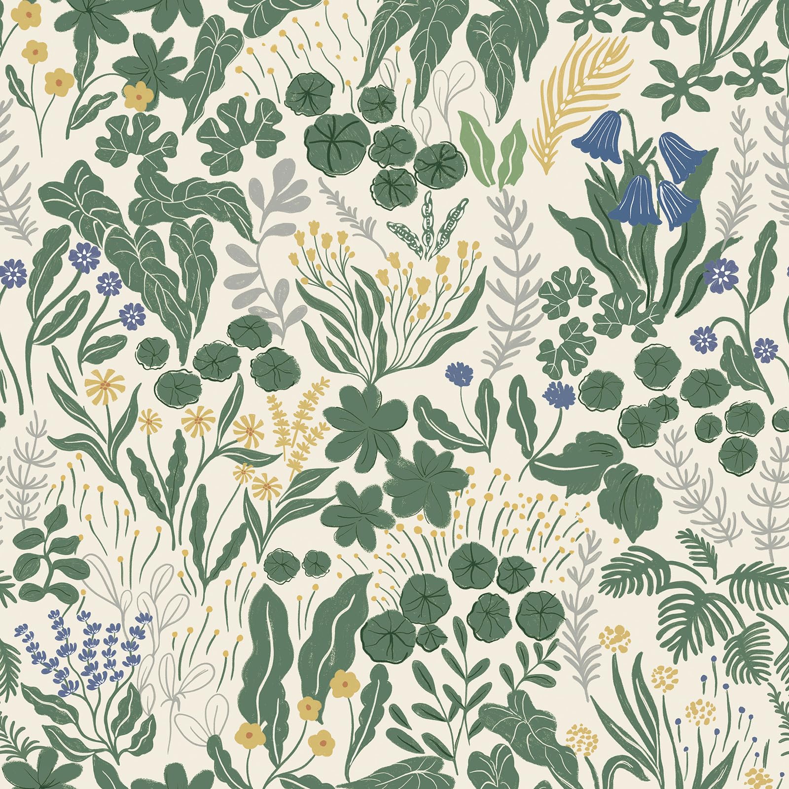 Retro Botanical Wallpaper, Peel And Stick Wallpaper, Watercolor Floral Wall Mural, Self Adhesive Removable Wallpaper #234 - UK - View #6