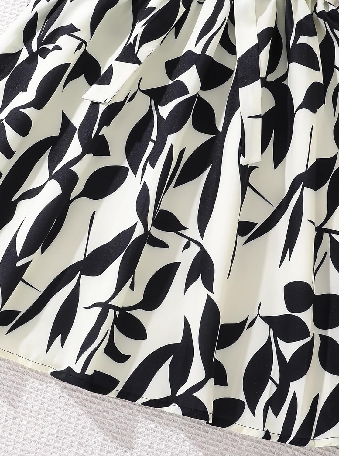 Hilinker Girls Floral Sleeveless Pleated Dress Summer Tie Knot Tank Dresses with Belt - Image 6