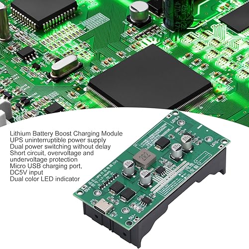 Miniatura 7 de Marhynchus Módulo de cargador de batería de litio 18650, 15 W 3 A de alta potencia UPS Módulo de carga de batería elevador (12 V)