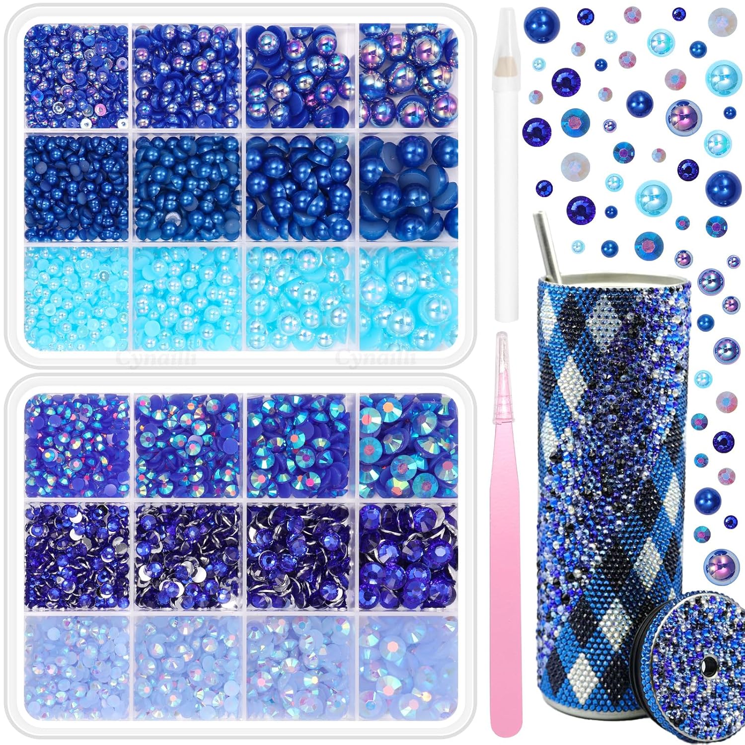 Flatback Pearls and Rhinestones for Crafting - Mixed Sizes