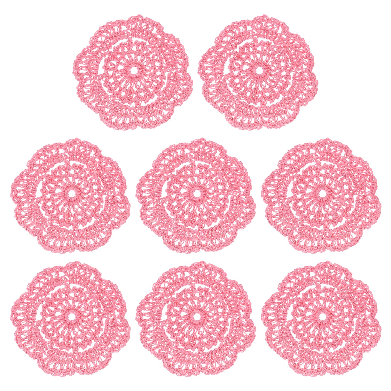 Napperons en crochet anti-rayures pour verres lot de 8 dessous de table coton