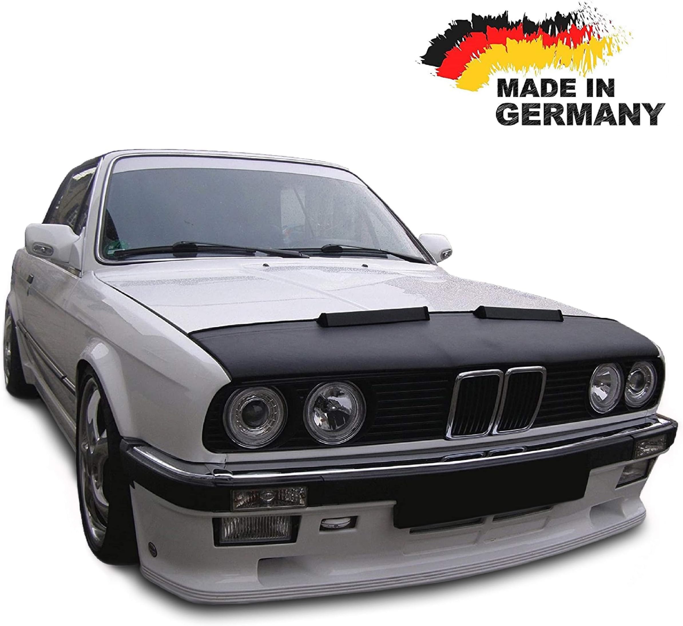 Black Bull Hood Bra for BMW E30 Bonnet Car Bra Cover Stoneguard Tuning New