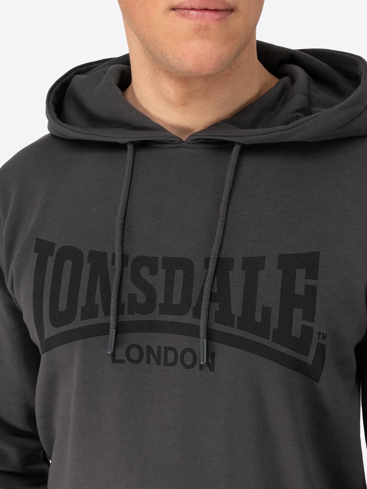 Lonsdale Herren Trainingsanzug Mit Kapuze Schmale Passform Cloudy Tuta sportiva Uomo (Pacco da 1)