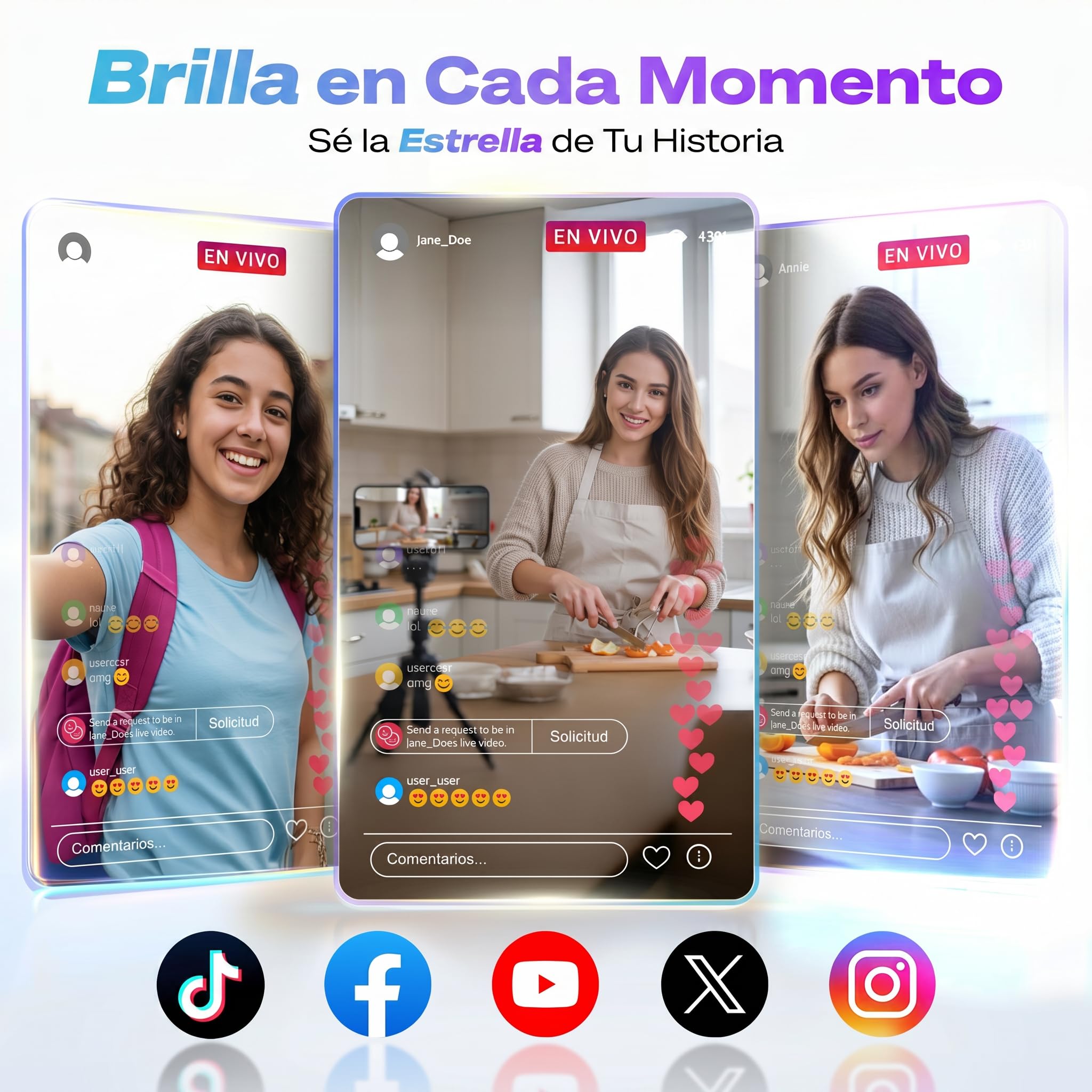SYNCO XView Monitor para Teléfono iPhone7-17, Pantalla Magnética para Selfie Vlog Inalámbrico 50M Batería 3H, Altavoz Integrado para TikTok Youtube (Blanco)