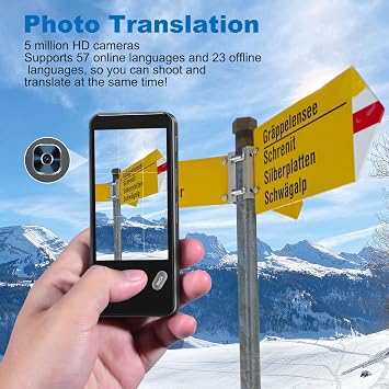 Language Translator Device Instant Two-Way Translator Device for 139+ Languages, High Accuracy Real-Time Translation Device with Online Offline Photo Translation for Travel, Business