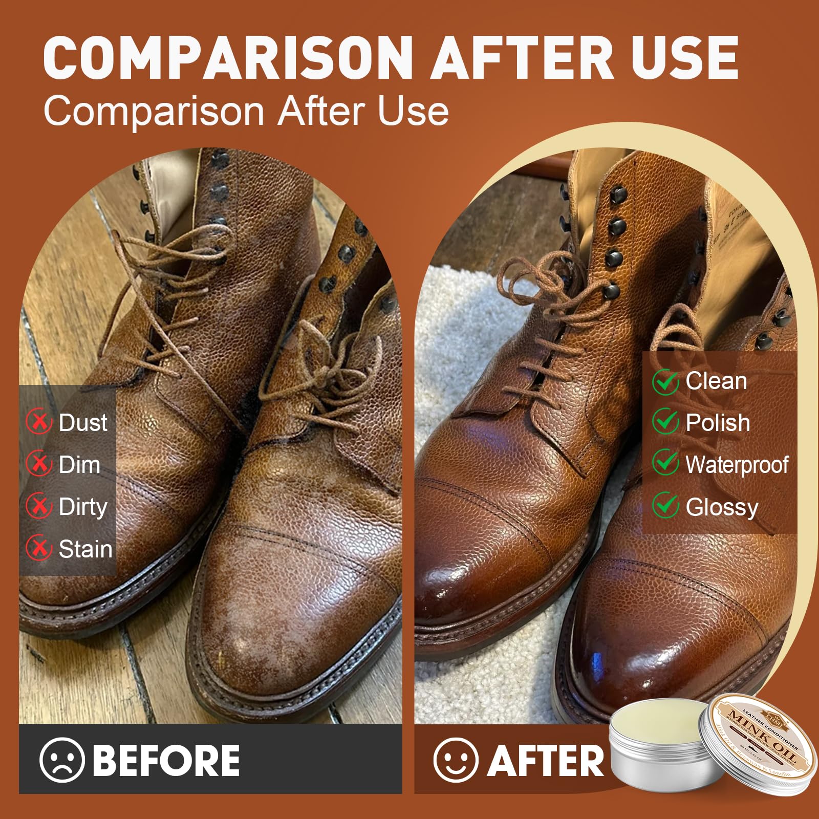 Kit de 16 piezas de brillo de zapatos de cuero para hombres, cepillos de zapatos de aceite de visón y más para kit de esmalte de zapatos, juego de cuidado de zapatos y kit de limpieza de zapatos para
