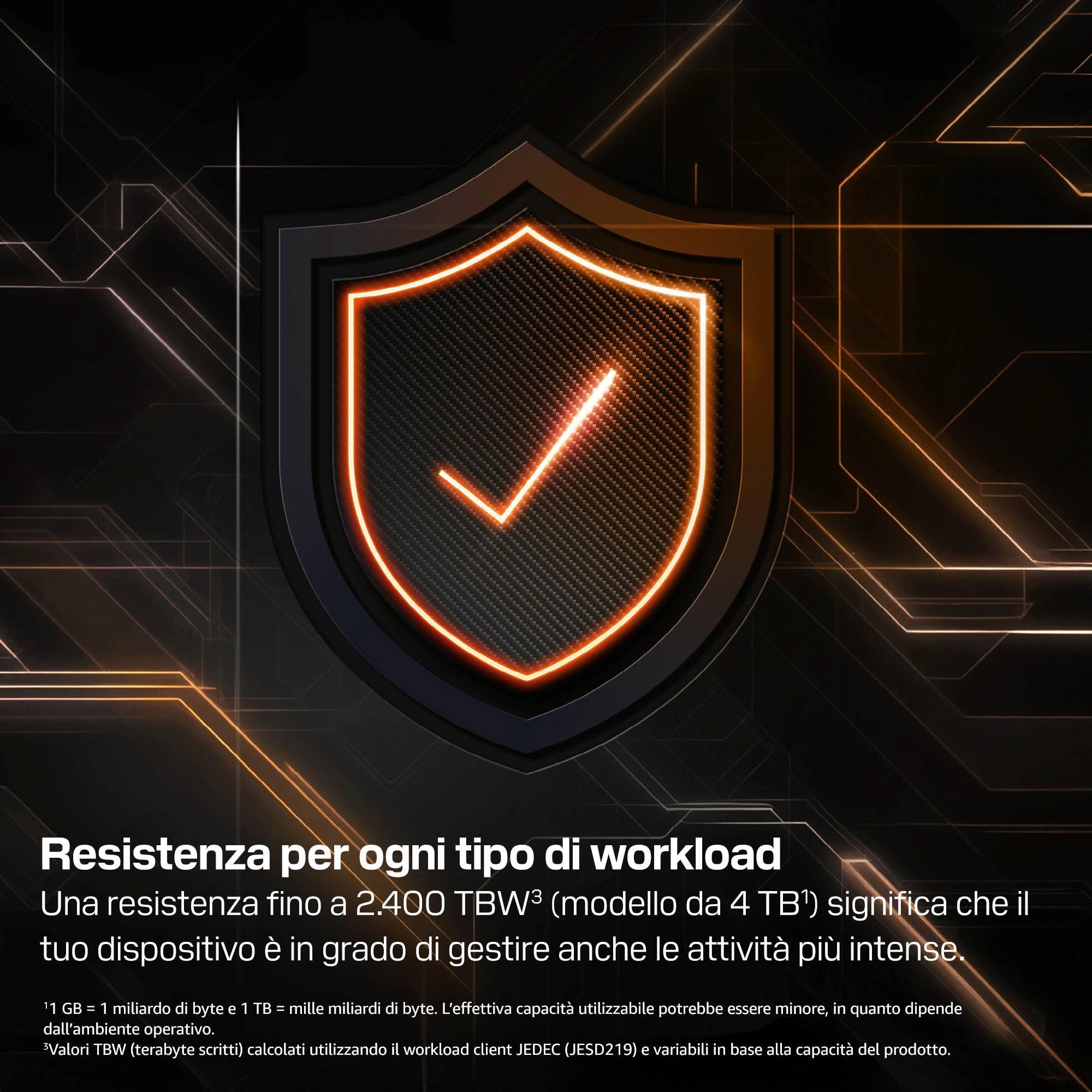 WD_BLACK SN8100 PCIe Gen 5 NVMe SSD 4TB (Fino a 14.900MB/s lettura sequenziale, fino a 14000MB/s scrittura sequenziale, fino a 2.400TBW, M.22280, TLC 3D CBA NAND) POWERED BY SANDISK