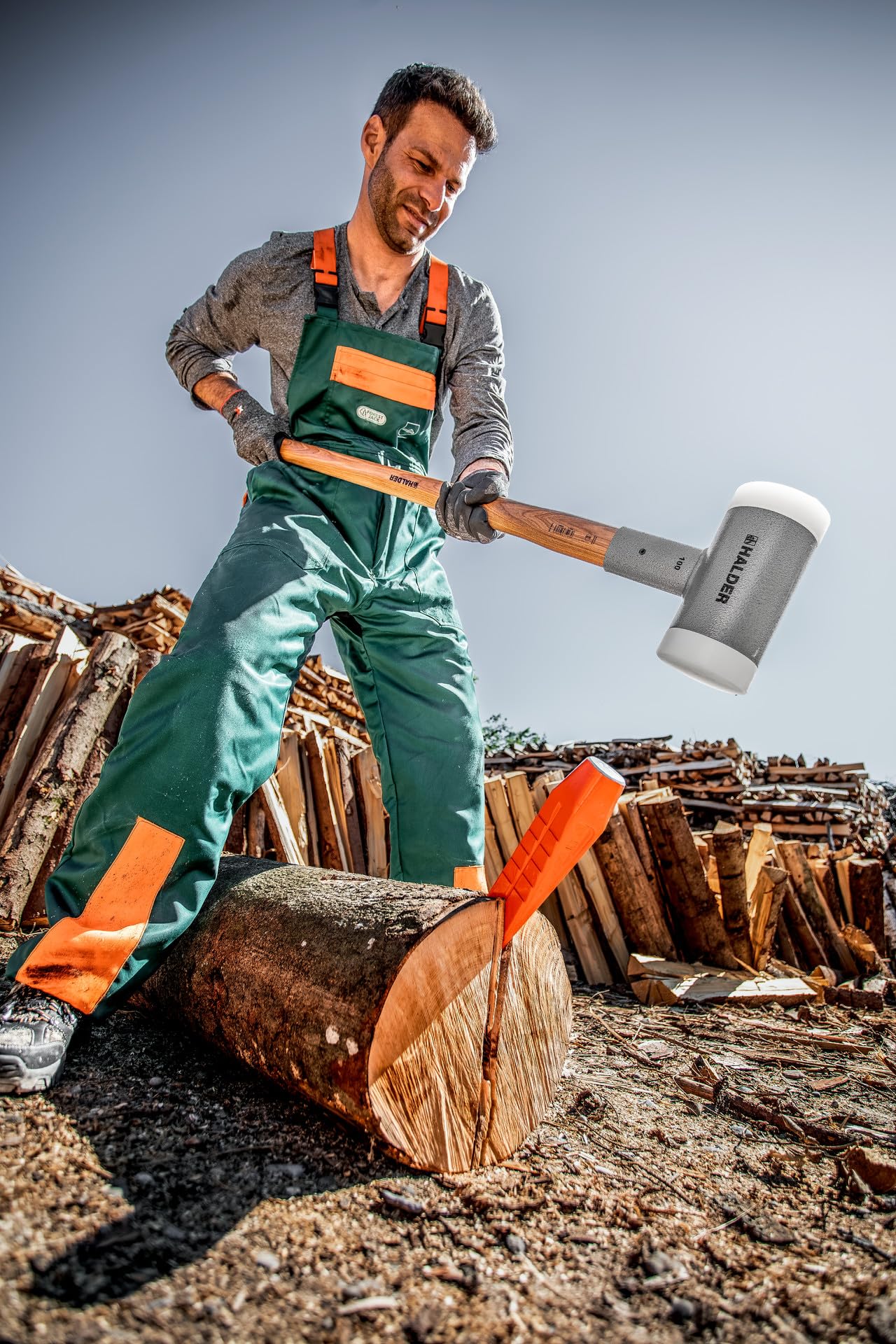 HALDER - mit schwingungsdämpfendem, ergonomisch geformtem und lackiertem Hickorystiel | Ø=100 mm | 3366.107