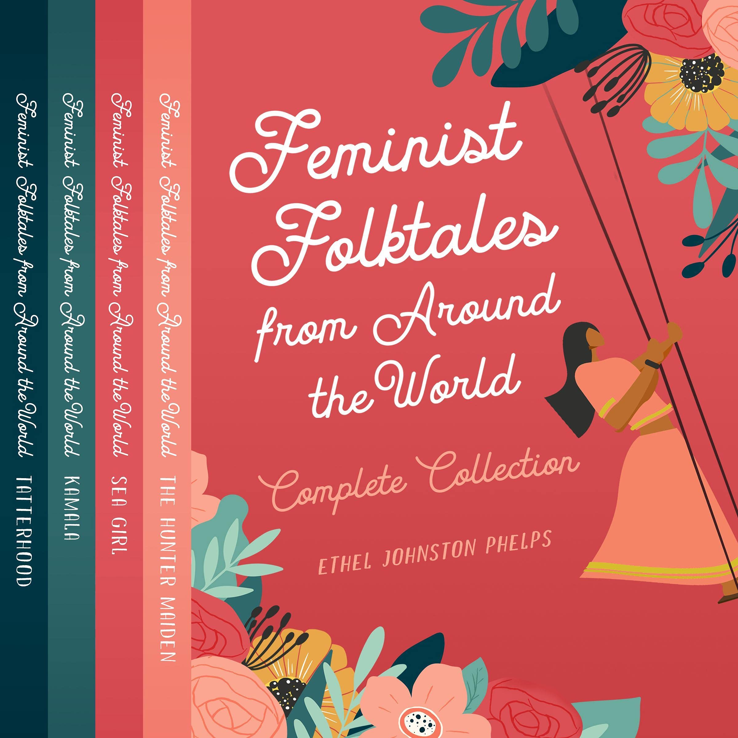 Cover art for Feminist Folktales from Around the World, Volumes 1-4