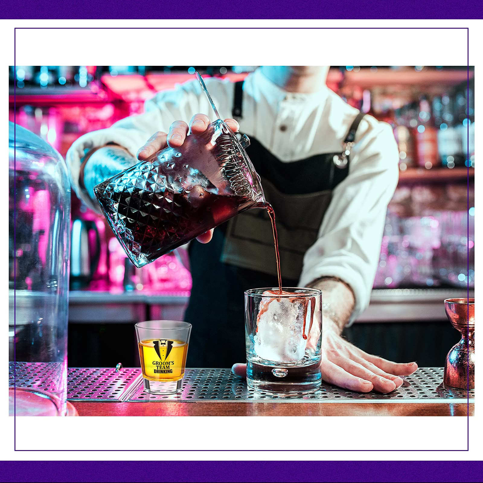 12 vasos de chupito de 2 onzas para novios, equipo de bebida, vasos de chupito para bodas, fiestas, bodas, fiestas, suministros para fiestas de bodas