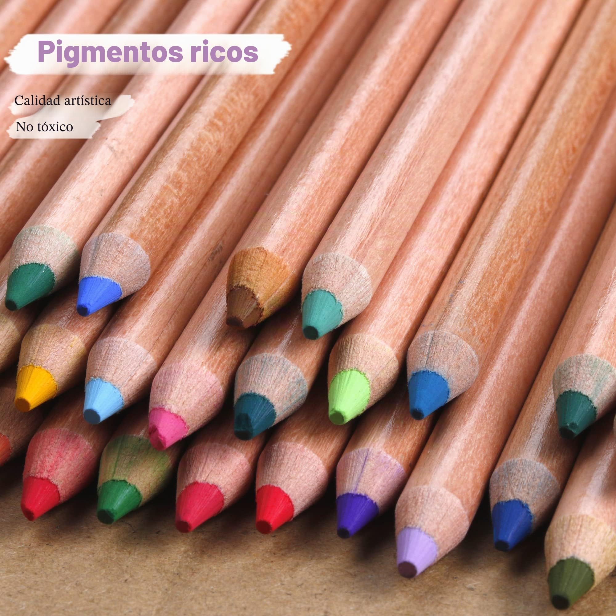 KALOUR Pro - Juego de 50 lápices de colores pastel para dibujar, esbozar, colorear, sombrear, suministros de arte para adultos, artistas