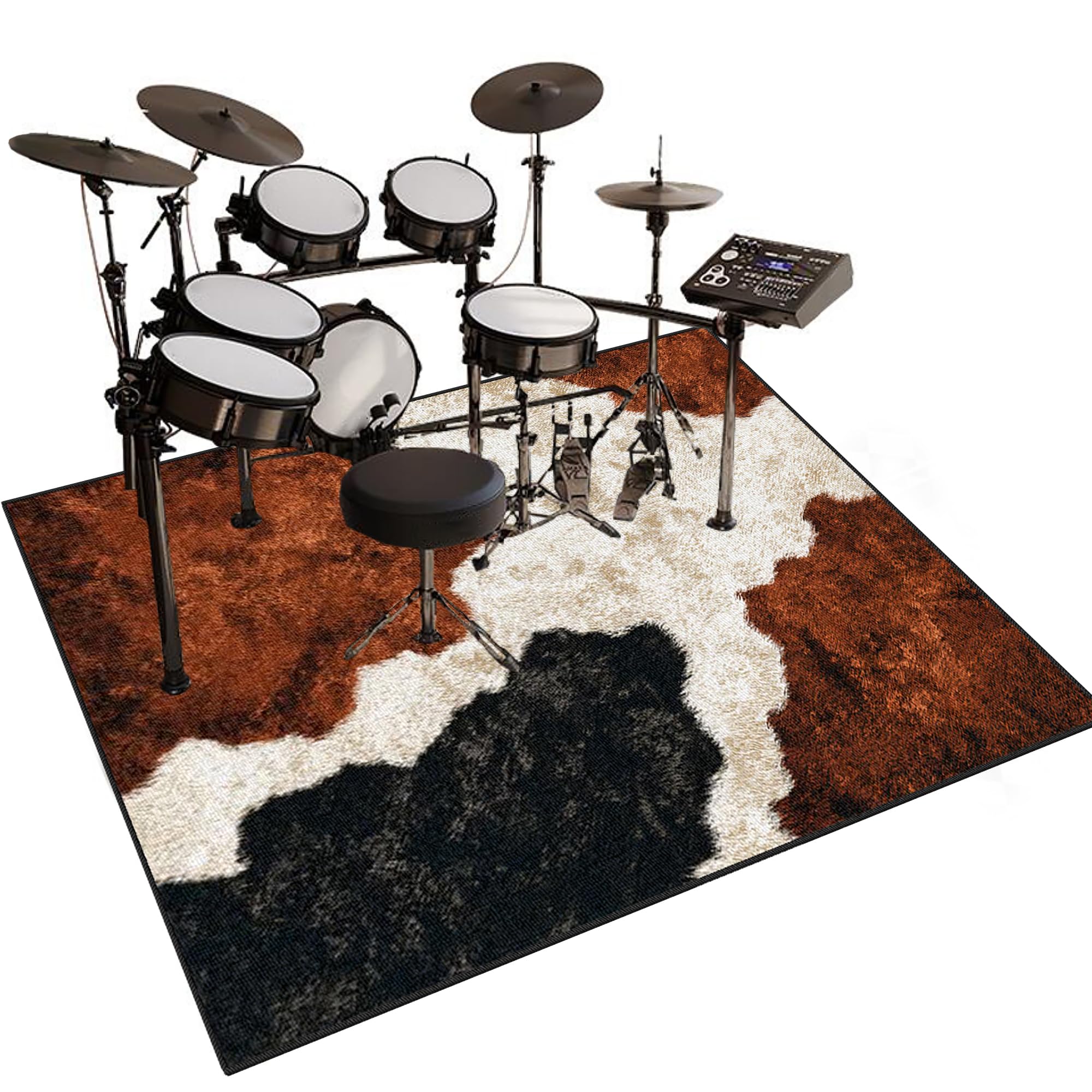Elektroniczna mata perkusyjna dźwiękoszczelna mata bębnowa mata ochronna do akcesoriów perkusyjnych mata akustyczna mata podłogowa do instrumentów muzycznych 150 x 120 cm