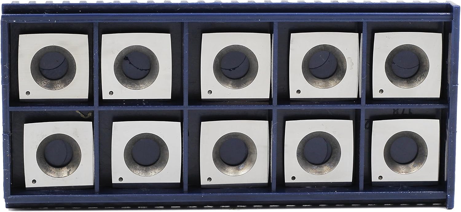 Square Carbide Inserts 15mm Woodworking Carbide Cutters Insert(15X15X2.5mm) 6" Radius Edges Fits Titan Spiral Shear Heads, Pack of 10