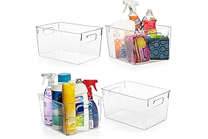 ClearSpace Clear Plastic Canvas Storage Bins