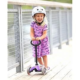 Micro Kickboard - Mini 3in1 Deluxe - Three Wheeled, Lean-to-Steer Swiss-Designed Micro Scooter for Toddlers with 3 Riding Options for Ages 1-5 (Purple)