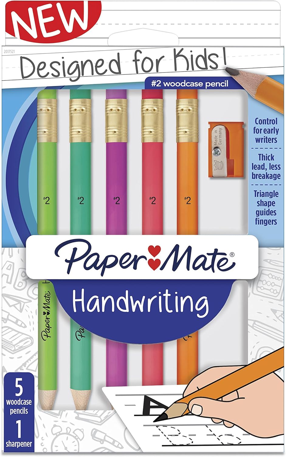 Paper Mate Handwriting Triangular Wood case Pencil Set