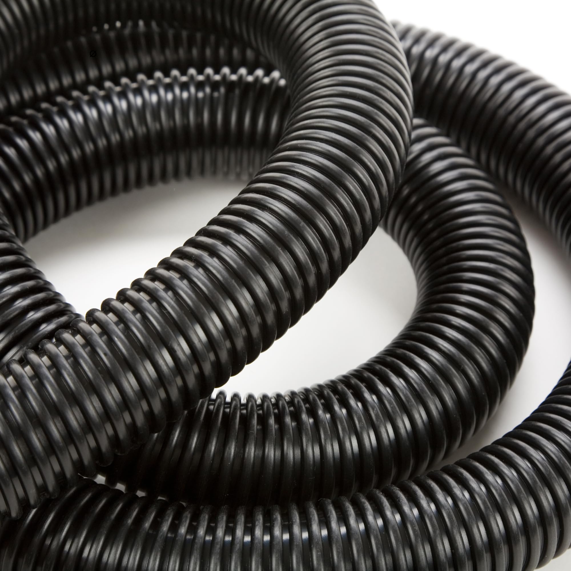 Jandei - Tubo Corrugado de Conducción de Cableado Sin Ranura. Bobina 50m. Manguera Protectora de Cables PVC Negro (32mm)
