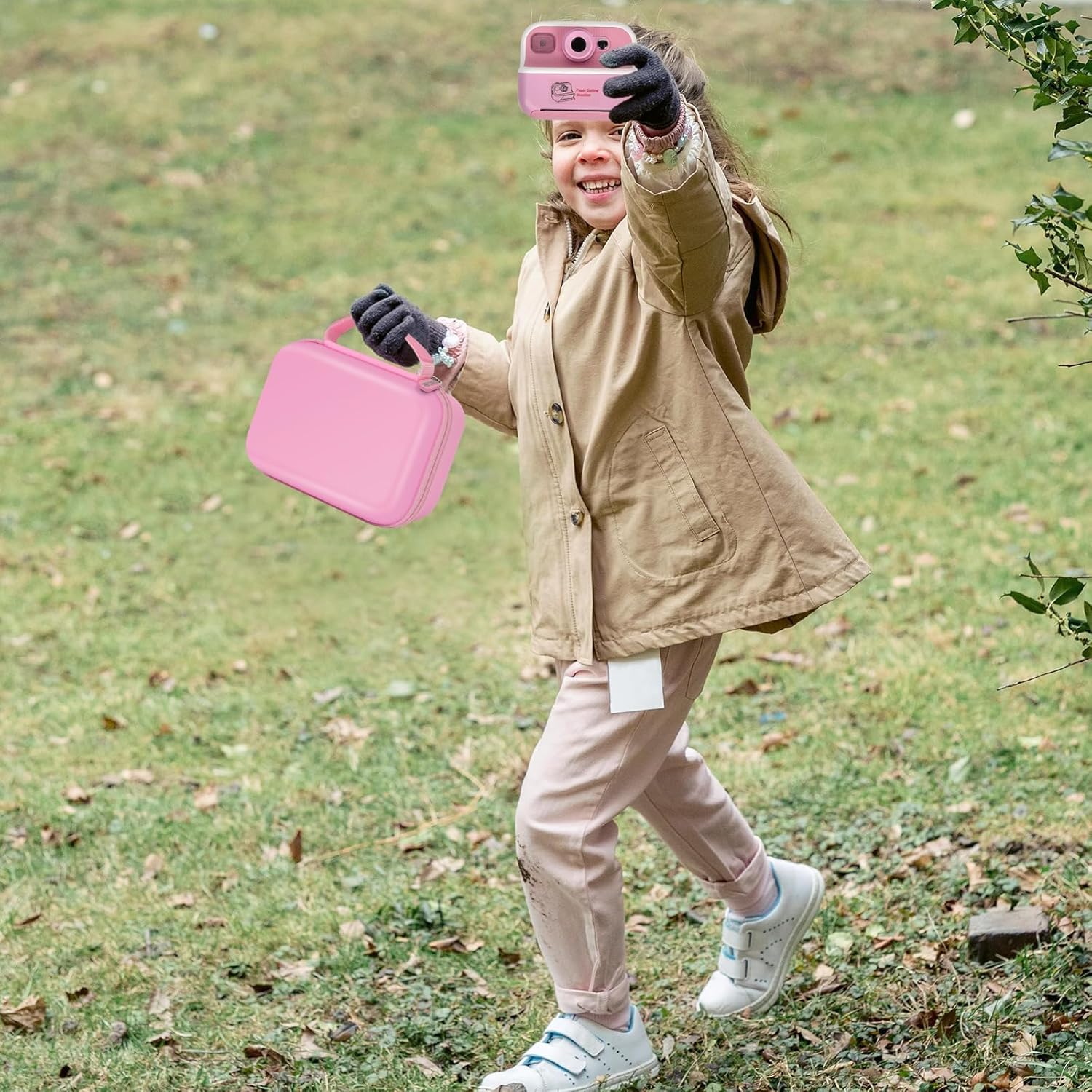 GWCASE Case Compatible with DUDUDRAGON for Cimizi for Dylanto for GREENKINDER for ESOXOFFORE for Careenoah for TKECWOB Instant Print Camera, Kids Instant Digital Cameras Storage Case (Box Only) -Pink - Image 7