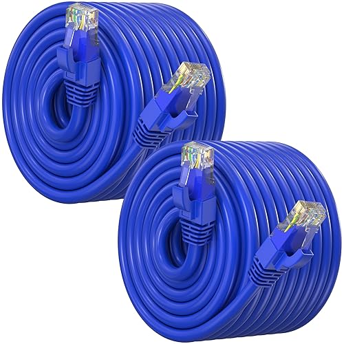 Miniatura 13 de Maximm Cable Ethernet Cat 6 de 30 pies (paquete de 2) – Cable LAN de alta velocidad, cable de Internet, cable de conexión y cable de red – UTP, 10