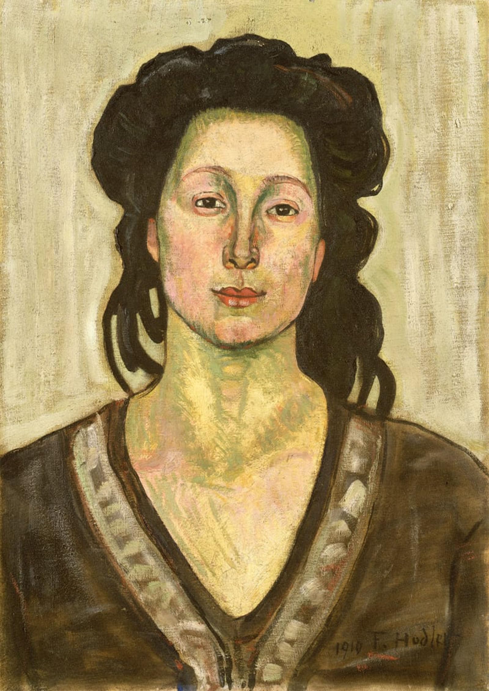 ARTXLXXBN Famous Print Painting Colorful Art Print Portrait of Jeanne Cerani by Ferdinand Hodler Canvas Art Decorations for Home Decor 60x90cm