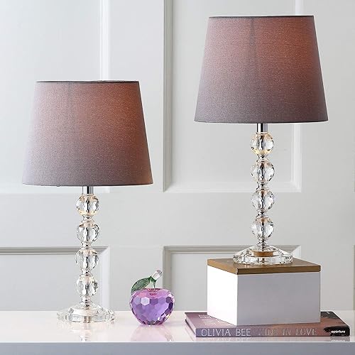Miniatura 4 de SAFAVIEH Lighting Collection Nola Modern Glam - Juego de 2 lámparas de mesa apilables de 16 pulgadas para dormitorio, sala de estar, oficina,