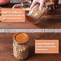 Vista 5 de 6 paquetes de tapas para tarros de masón boca regular y 6 paquetes de tapas para tarros de masón boca ancha, tapas de almacenamiento de albañil