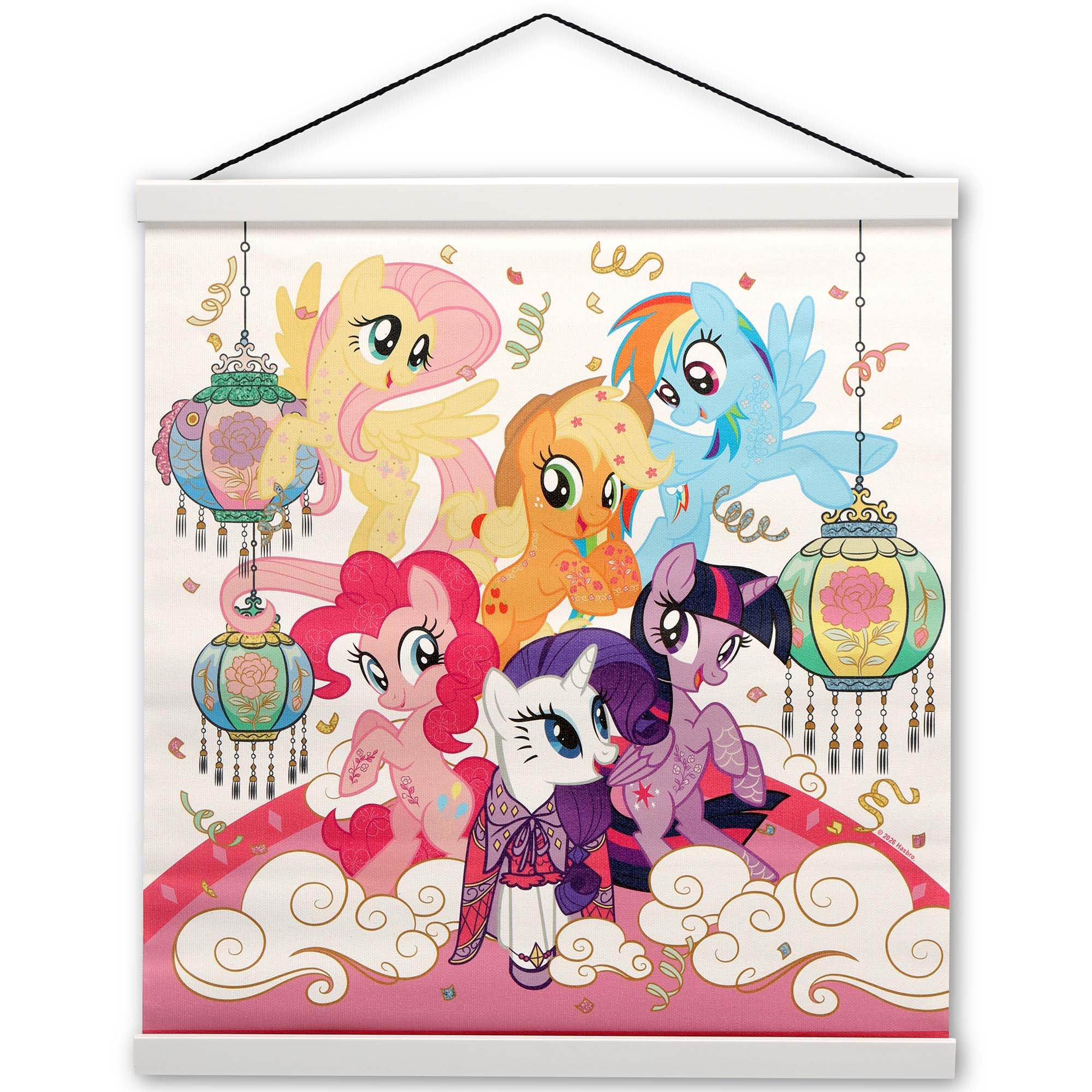 Open Road Brands Pink Hasbro My Little Pony Hanging Canvas Banner - Cute Character Decor For Bedroom Or Playroom