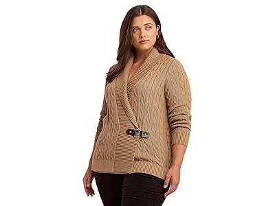 Lauren Ralph Lauren Plus Size Buckled Cotton Sweater Women