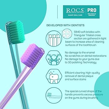 りょう⭐︎歯ブラシ Amazon | R.O.C.S. ロックスPRO 5940 歯ブラシ ワイドハブラシ