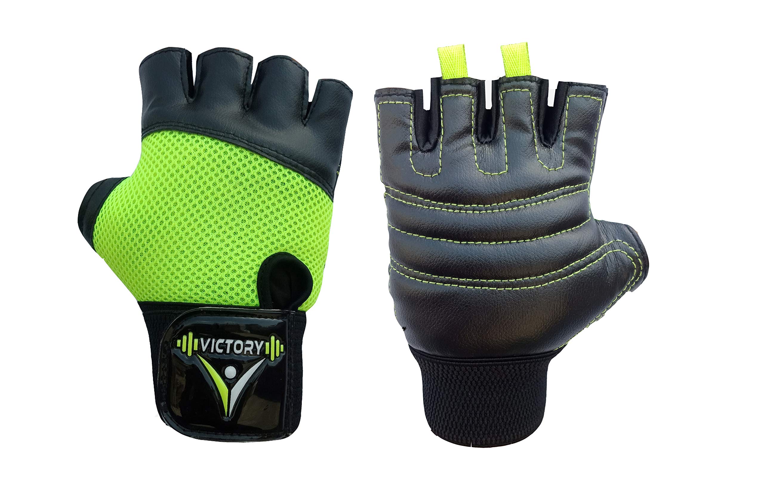 Victory Calvin-06 Gym & Fitness Glove with with Wrist Support (Green)-image-43