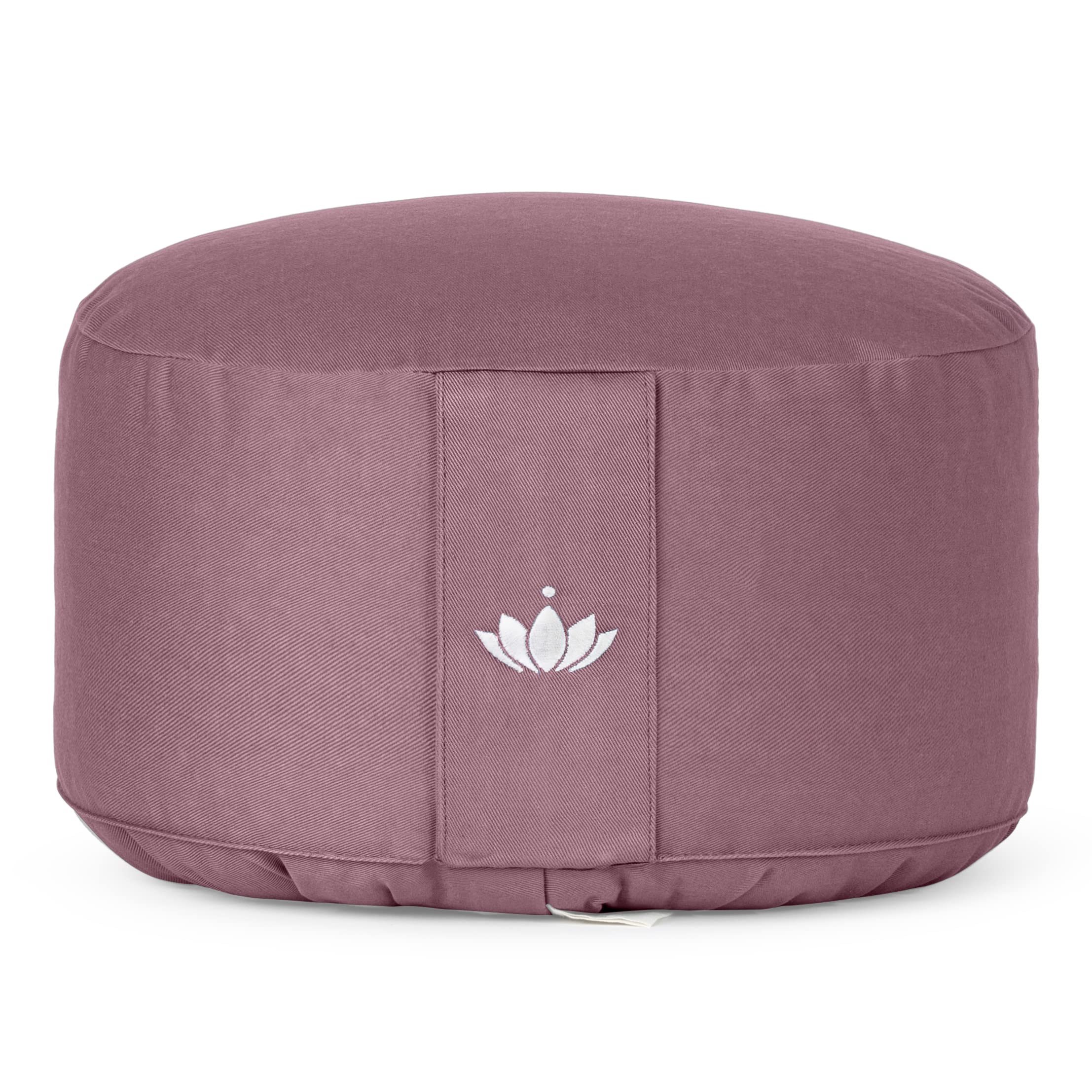 Lotuscrafts® Meditationskissen, Extra-hoch mit 20 cm Sitzhöhe, Yoga Kissen mit Dinkelfüllung, Yogakissen Rund, Bodenkissen Rund, Yogakissen Meditationskissen, Bezug waschbar, GOTS Zertifiziert
