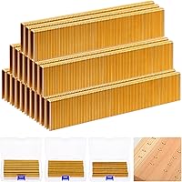 Vista 1 de Hilitchi 2000 grapas de corona estrecha de calibre 18 de 1 pulgada, clavos de pistola de clavos de pistola de calibre 18 con acabado galvanizado