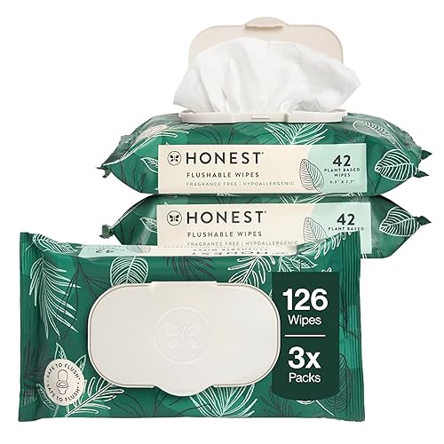 The Honest Company Toallitas desechables para pieles sensibles, sin fragancia, hipoalergénicas, con pH equilibrado, femenino, 99% de agua, seguras