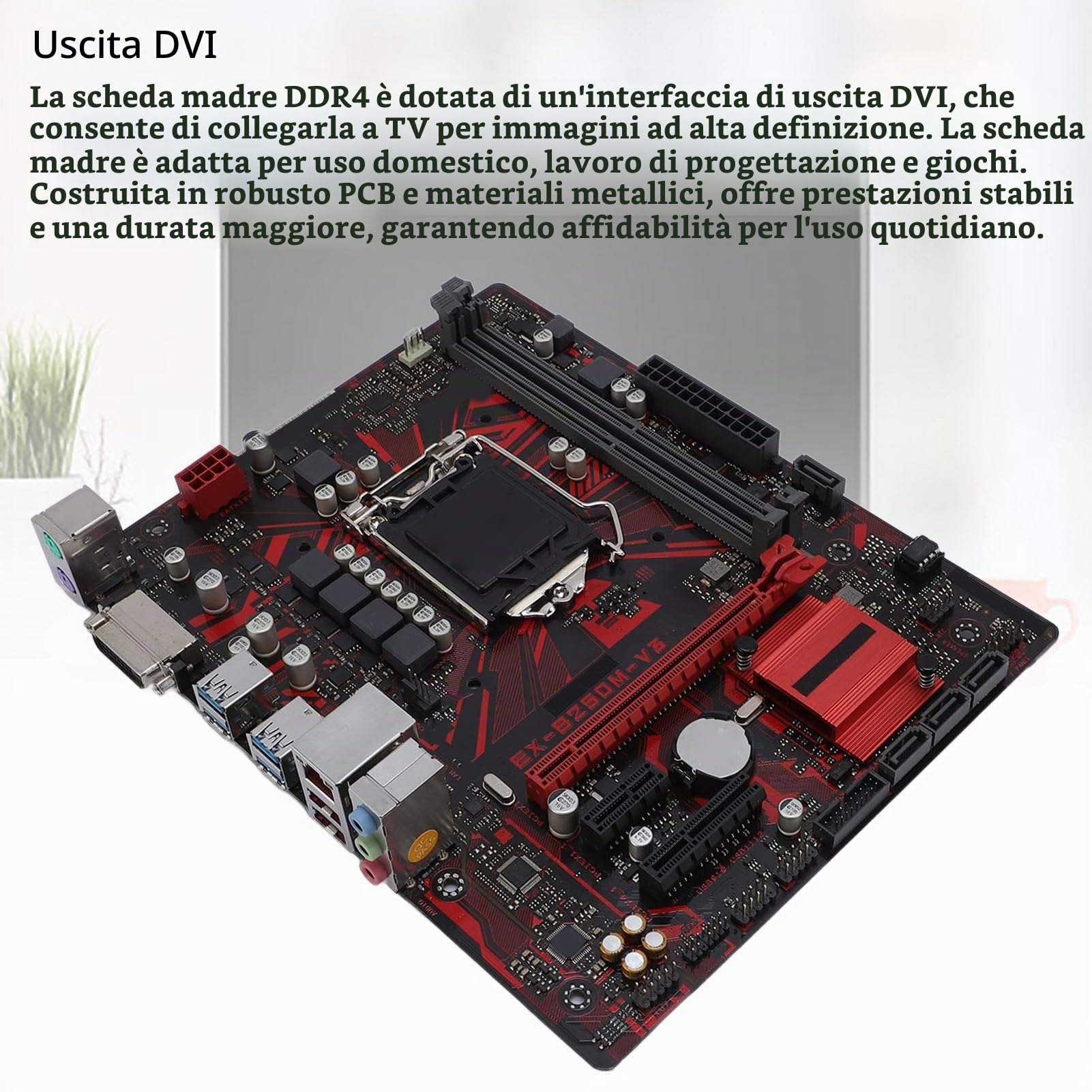 Cuifati LGA 1151 Motherboard, B250M V3 a 2 Canali DDR4 2400MHz Motherboard, per Core I7 I5 I3 14nm Processori CPU, PCI E 3.0, RTL8111HGGIGABIT Scheda di Rete