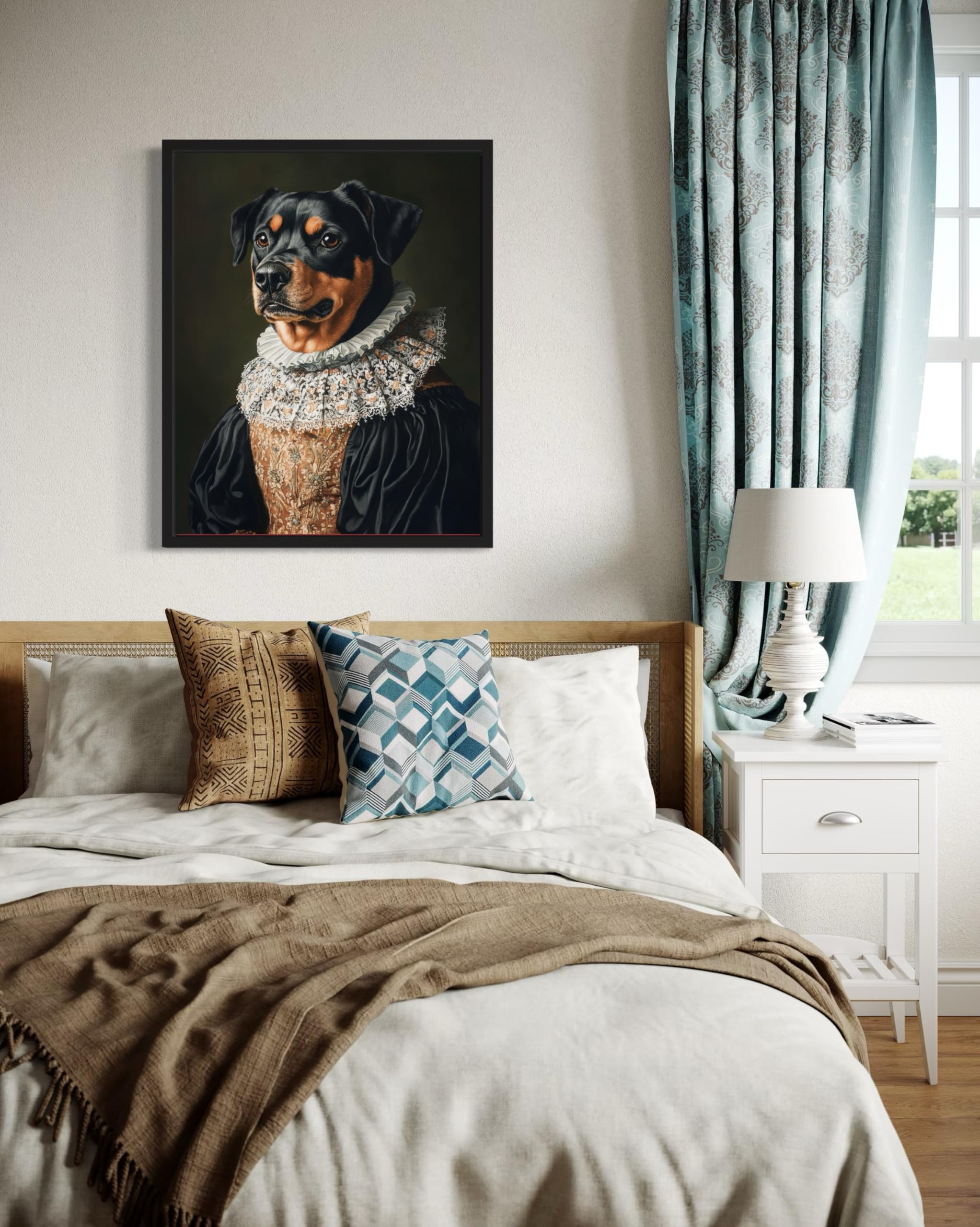 Amazon.com: aj decor Rottweiler Victorian Queen Wall Art Print