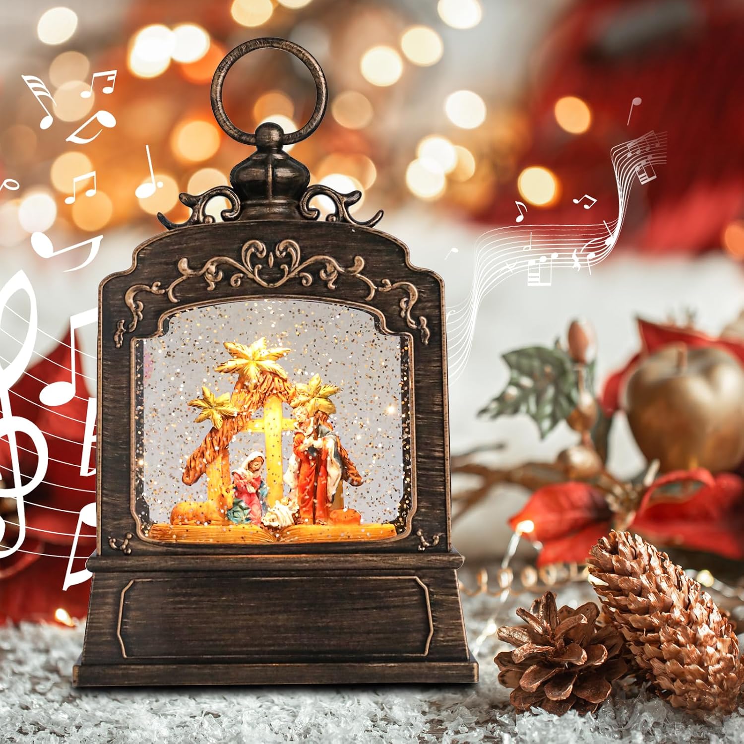 Amazon.com: MUMTOP Christmas Lanterns-Lighted Christmas Snow Globes ...