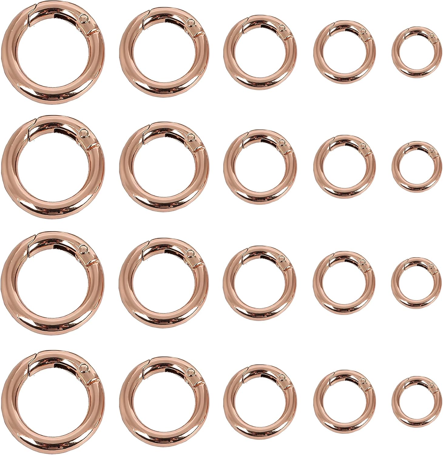 Mini Moschettone 20 Pezzi O Ring A Molla Moschettone Rotondo Portachiavi Clip A Mini Moschettoni - Foto 3