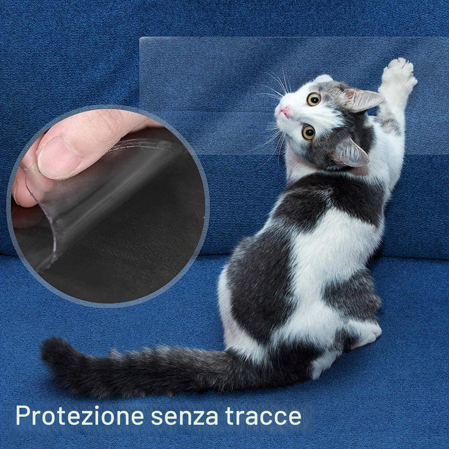 Protezione Antigraffio per Porta - Protegge Mobili e Pareti Con Copertura Trasparente di Alta Qualità, Resistente ai Graffi, Grande Protezione in Vinile
