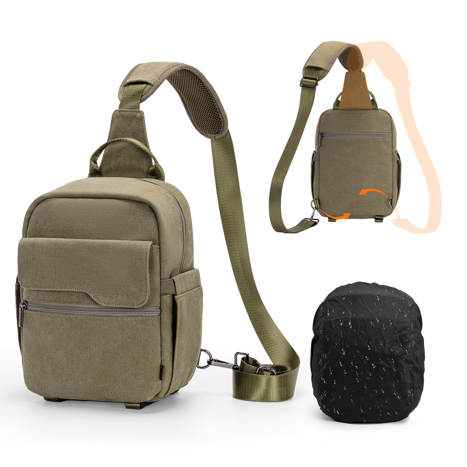 Cwatcun Camera Sling Bag Green