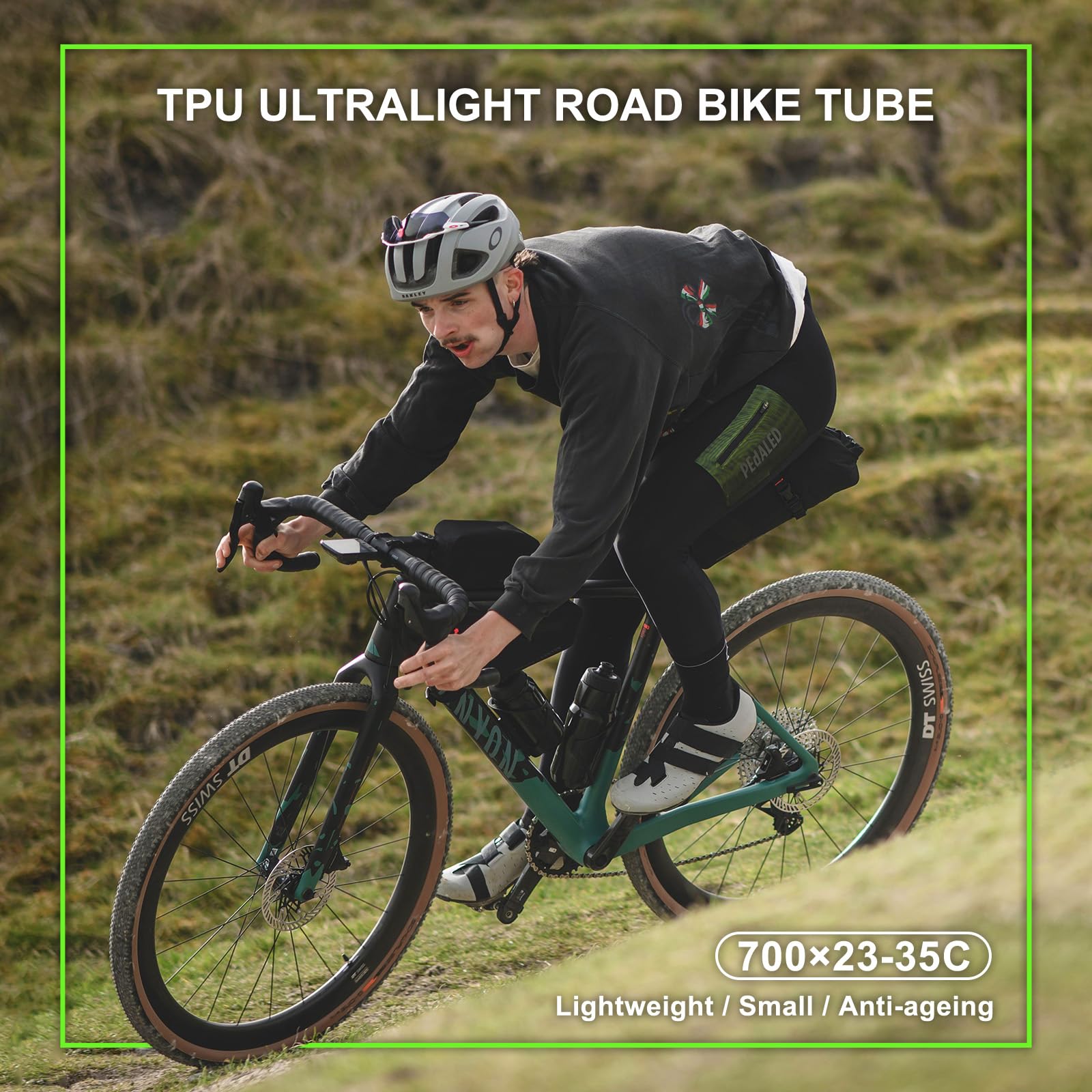 Tubo interior de TPU 700C × 18-32C para bicicleta: tubo ligero para bicicleta de carretera con válvulas Presta de 45 mm/65 mm/85 mm (incluye kit de reparación de parches de tubo de bicicleta)