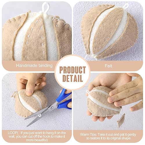 Miniatura 3 de 10 piezas de globo de aire caliente con estrella y nube, decoración de pared occidental para dormitorio, mini nubes de fieltro, estrellas, globo de